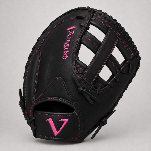 Black and pink Vanquish Aftershock 1B Series glove