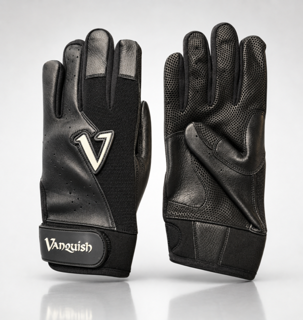 Vanquish Black batting gloves