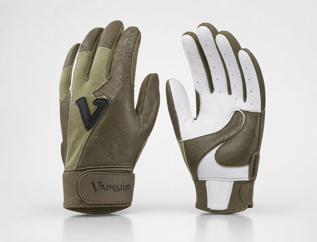 Vanquish Olive / White batting gloves