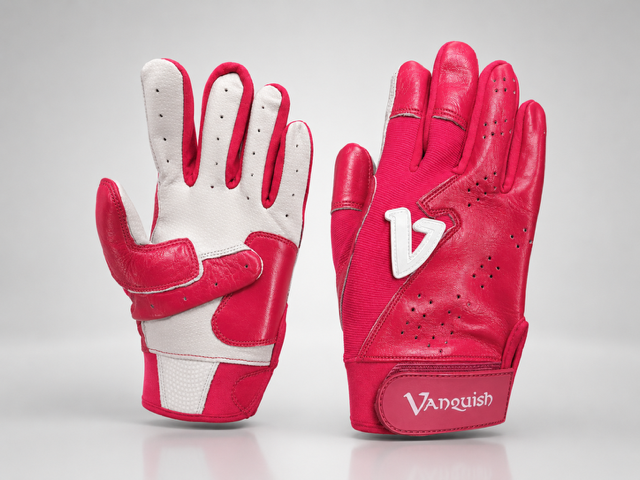 Vanquish Pink / White batting gloves