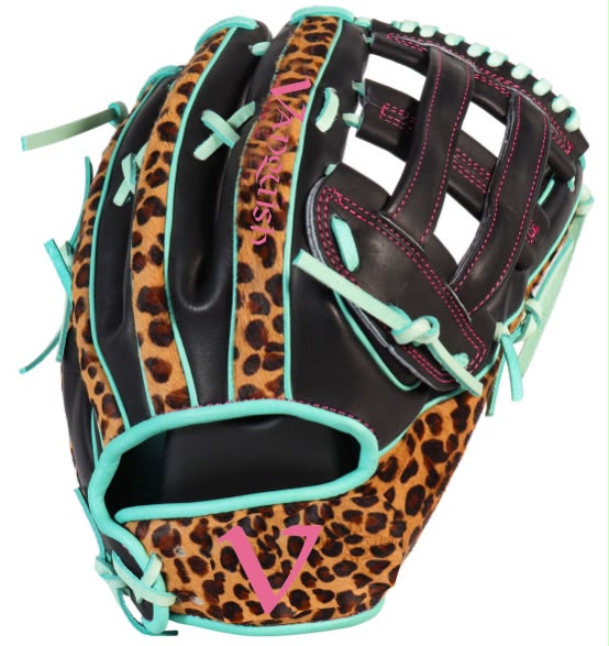 Vanquish custom cheetah and mint fielding glove