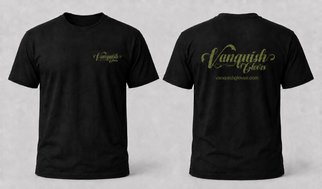Vanquish Gloves OG shirt with olive logo