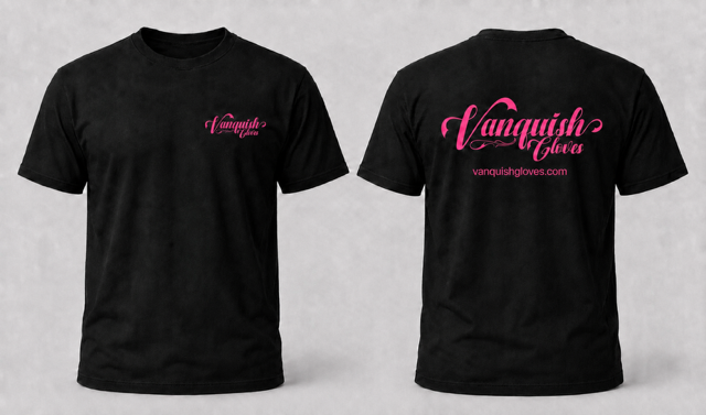 Vanquish Gloves OG shirt with pink logo