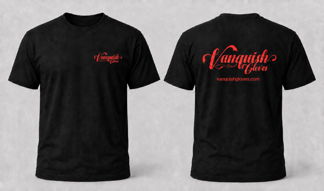 Vanquish Gloves OG shirt with red logo