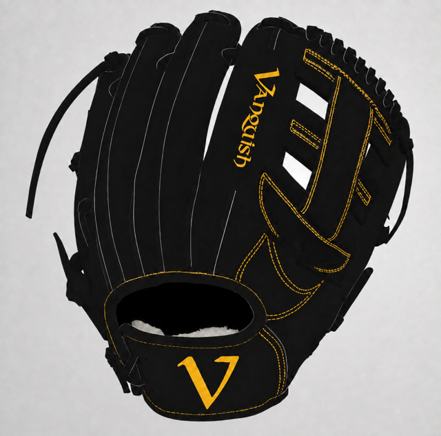 Vanquish Aftershock Series Black / Gold stock fielding glove